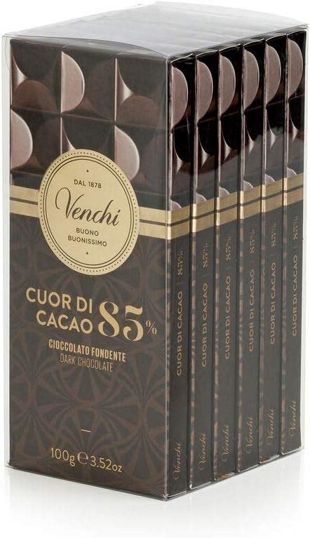 Venchi Box Of Cuor Di Cacao Bars G Extra Dark Chocolates