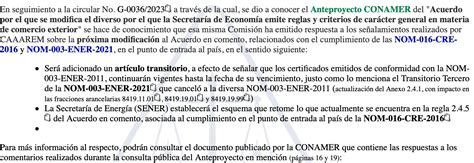 Respuesta A Comentarios De La Consulta P Blica Del Anteproyecto Conamer