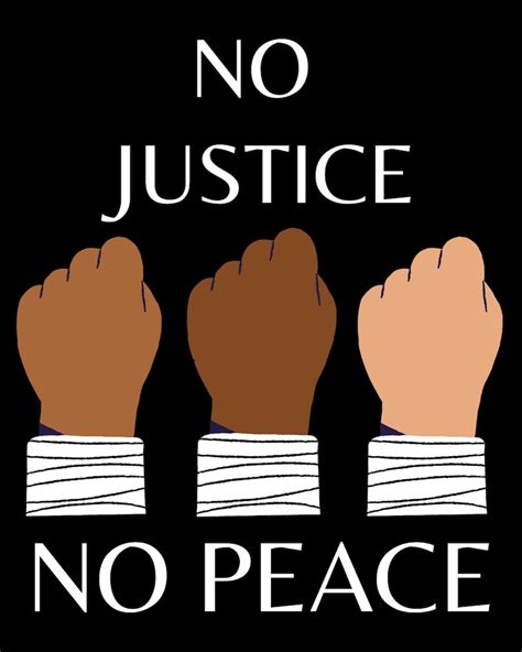 No Justice No Peace Protest Poster, Black Lives Matter Protest Sign ...