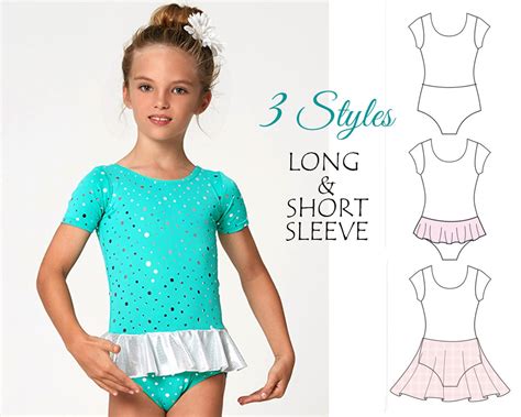 Girls Leotard Pattern Pdf Leotard Sewing Pattern Dance Etsy