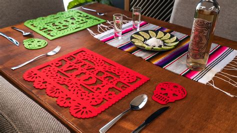 Mexican Papel Picado Style Viva La Vida Placemats Artmexico Artmexico