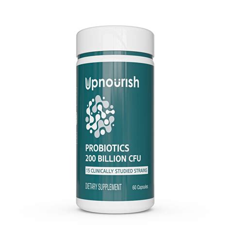 Probiotics 200 Billion Cfu For Digestive And Immune Health 60 Capsules