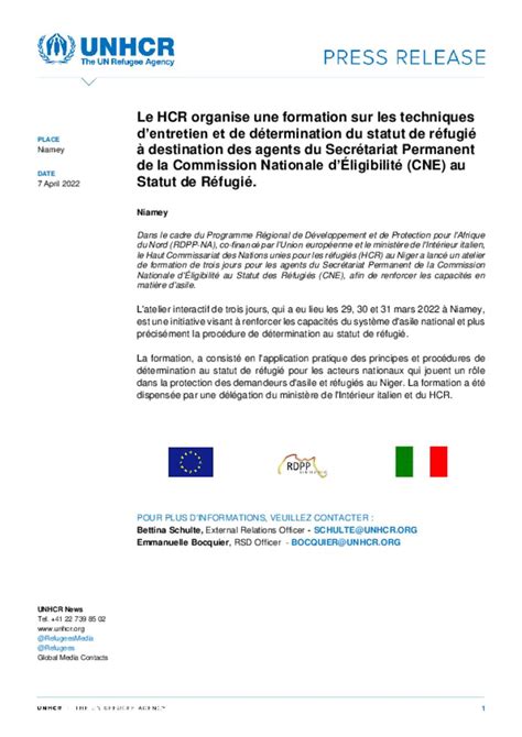 Document Unhcr Niger Press Releaserdpp Na March 2022