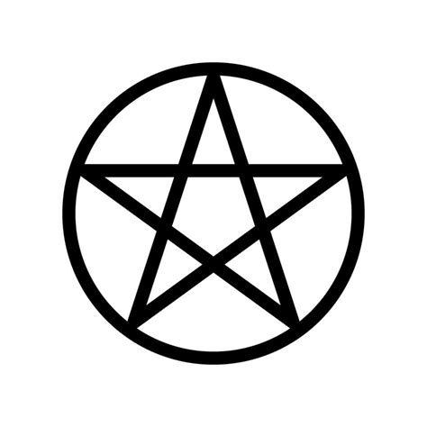 Wicca Pent Culo Estrella Religioso S Mbolo Aislado Ilustraci N