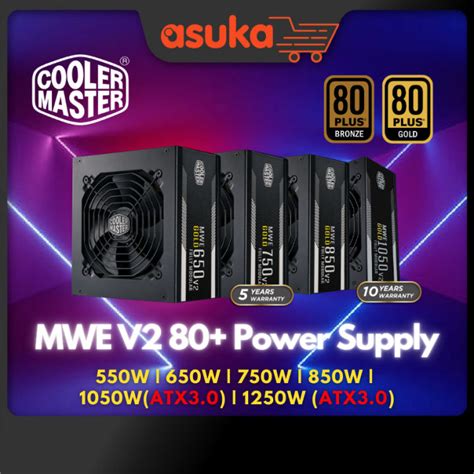 Cooler Master MWE V2 80 Bronze 80 Gold Power Supply V1000 Platinum