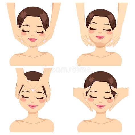 Massage Facial Position Des Mains Pendant Un Massage Sur Le Visage