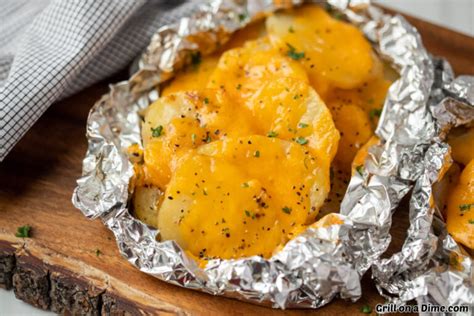 Cheesy Foil Pack Potatoes