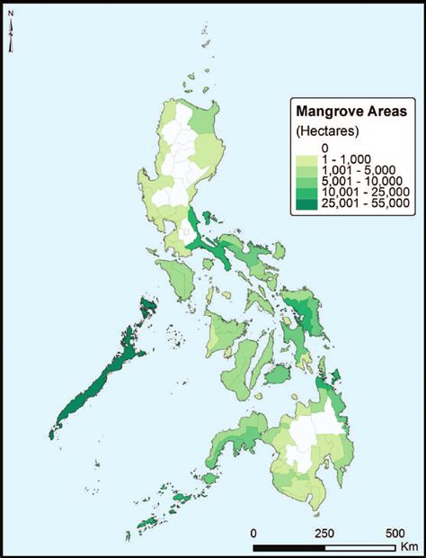 Mangrove Area By Philippine Province In Color For This Figure Is