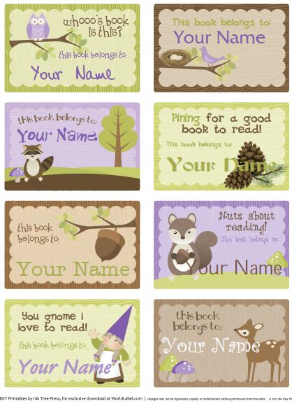 5 Best Images of Printable School Book Labels Nice - Free Printable ...