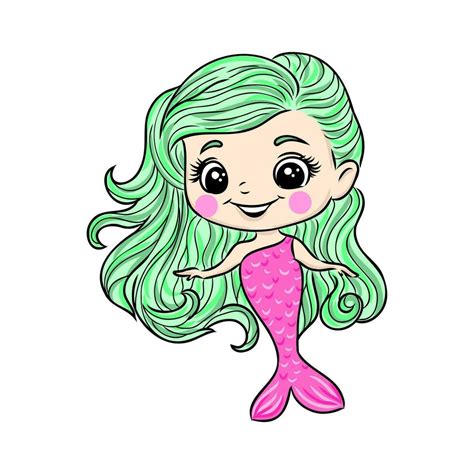 Cartoon Mermaid Sketch 36439524 Vector Art At Vecteezy