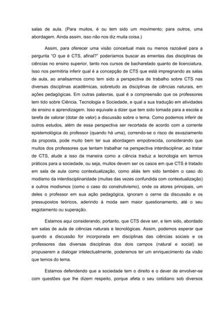 O que é cts afinal ensaio PDF