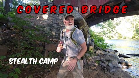 Stealth Camping Covered Bridge Solo Overnight Stealth Hammock