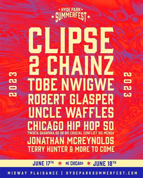 2023 Hyde Park Summer Fest lineup : r/chicago