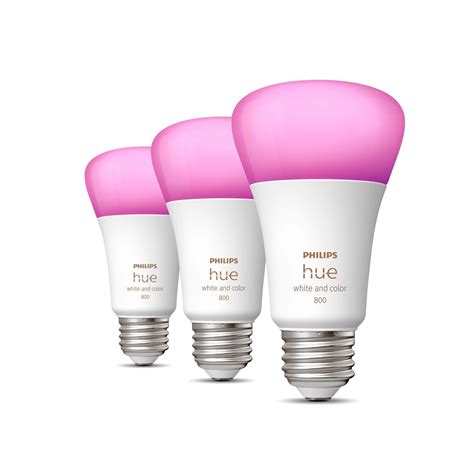 Hue White And Color Ambiance A19 E26 Smart Bulb 60 W 3 Pack