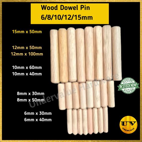 All Size Here 50pcs Wood Dowel Pin Wooden Joint Dowel For Furniture