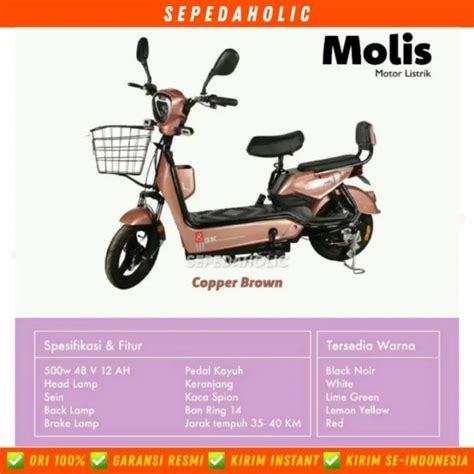 Sepeda Listrik Molis Electric E Bike 500 Watt Lazada Indonesia