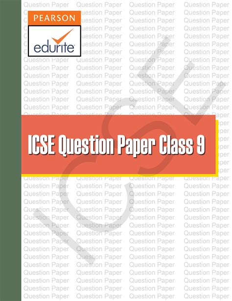 Icse Board Icse Question Papers Class 9