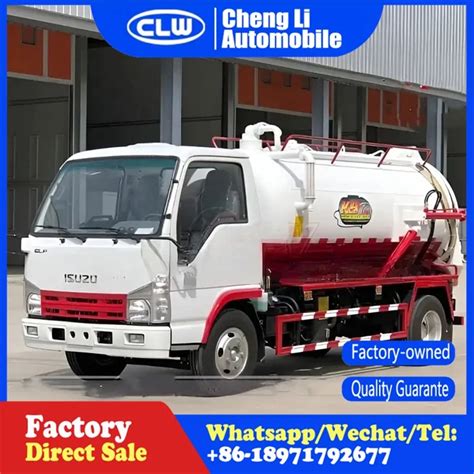 Japan Isuzu Sewage Vacuum Jetting Truck 4x2 Sewage Suction Pump Tanker