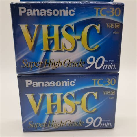 Panasonic Vhs C Tc 30 2 Pack High Grade Video Recording Tapes 90 Mins New Ebay