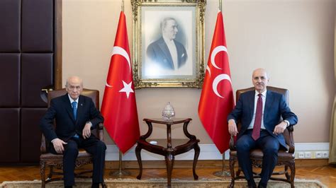 TBMM Başkanı Kurtulmuş tan Bahçeli ye yeni anayasa ziyareti Dünya