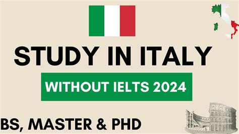 Study In Italy Without IELTS 2024 Fully Funded Scholarship