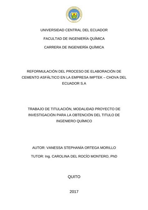 PDF QUITO 2017 UCE cemento asfáltico de la Empresa Imptek Chova