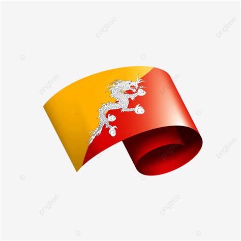 Bhutan Flag Vector Hd PNG Images, Bhutan National Flag Dragon Symbol ...