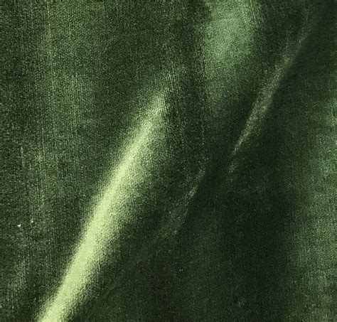 Swatch Sample Trio Heavyweight Upholstery Velvet Fabric Green 3