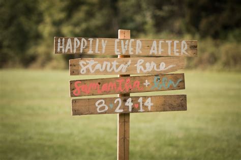 Rustic Wooden Ceremony Welcome Sign