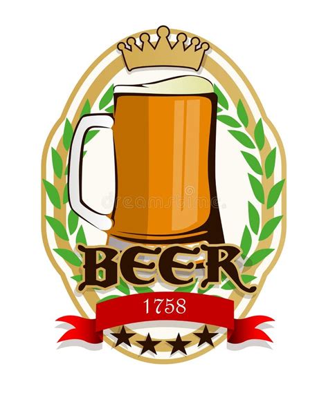 Beer label stock vector. Illustration of sign, alcohol - 55016003