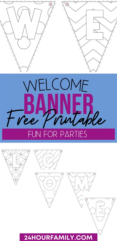 Printable Welcome Banner (Free Template) - 24hourfamily.com