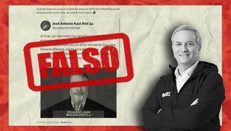 José Antonio Kast no desestimó denuncia en contra de Eduardo Macaya