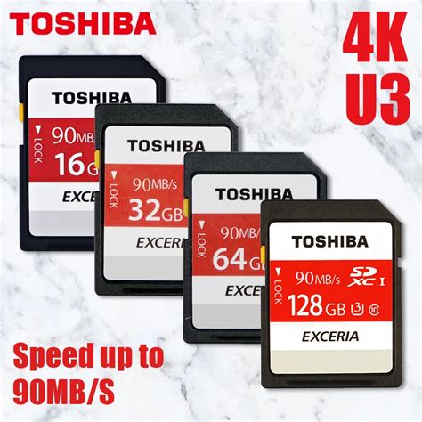 Toshiba SD Memory Card UHS U3 128Gb 90MBs 600x 32GB SDHC Card SD 64GB