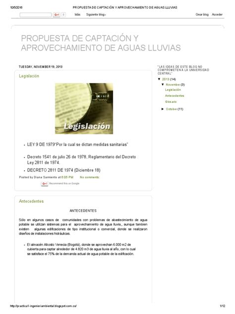 Pdf Propuesta De Captaci N Y Aprovechamiento De Aguas Lluvias