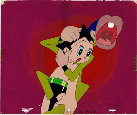 Mushi Productions Vintage Astro Boy Production Animation Cel Setup