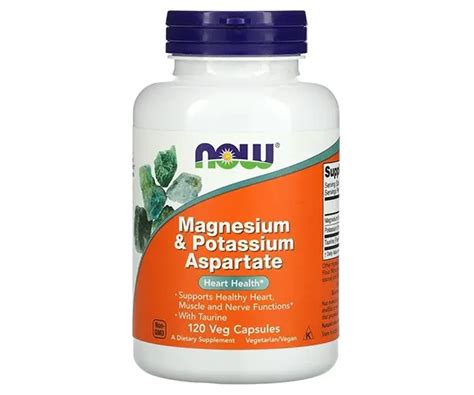 Купить Магний и калий аспартат NOW Foods (Magnesium and Potassium ...
