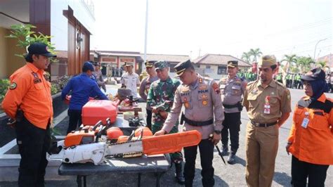 Polres Blora Bersinergi Tni Dan Bpbd Apel Kesiapan Hadapi Ancaman