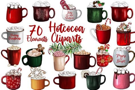 Hot Cocoa Watercolor Clipart Graphic By Boo Design Creative Fabrica