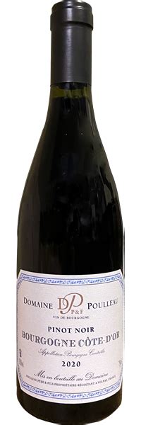 Bourgogne Côte d Or Pinot Noir Rouge 2020 Domaine Poulleau Père