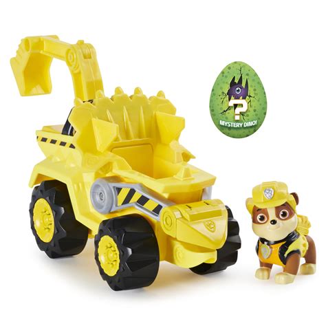 Paw Patrol Dino Rescue Rubbles Deluxe Rev Up Vehicle With Mystery