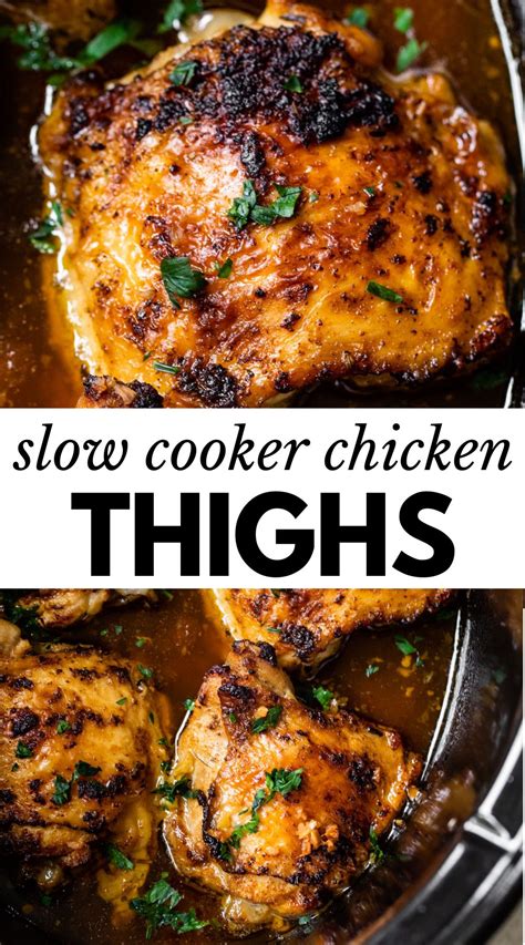 Slow Cooker Chicken Thighs The Almond Eater