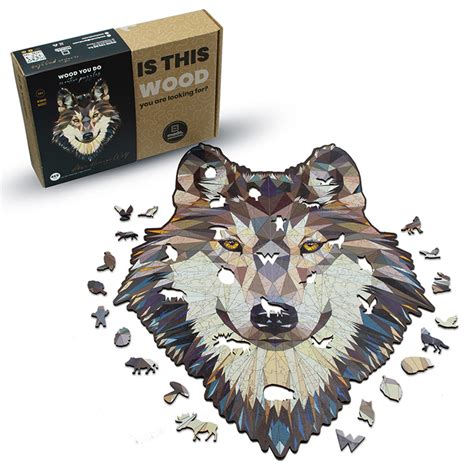 Puzzle drewniane Wilk 465 elementów XXL