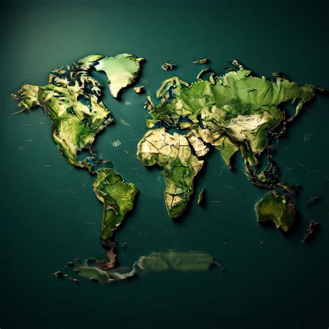 Create a realistic world map with all continents by Jakub Procházka ...