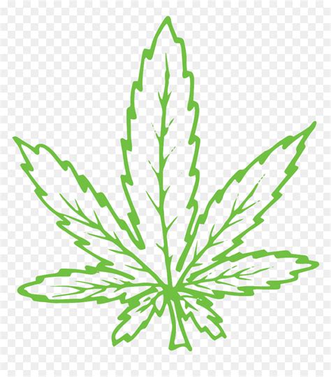 Cannabis Leaf Drawing, HD Png Download - vhv