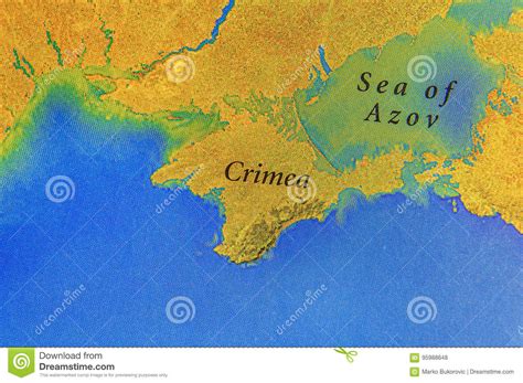 geographic map european crimea sea azov stock illustration illustration black