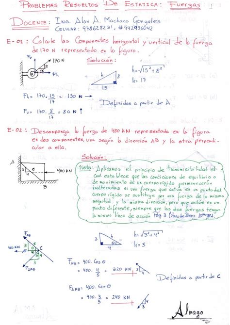 Pdf Problemas Resueltos De Est Tica Fuerzas Y Momentos Pdf