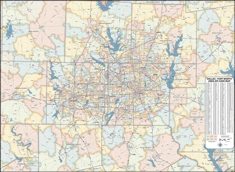 Dallas Fort Worth Texas ZIP Codes By Map Sherpa The Map 41 OFF