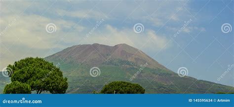 Mount Vesuvius Located on the Gulf of Naples in Campania, Italy Stock ...