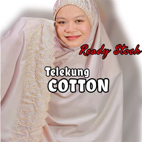 READY STOCK PREMIUM SOFT COTTON TELEKUNG COTTON SULAM Lily Ni