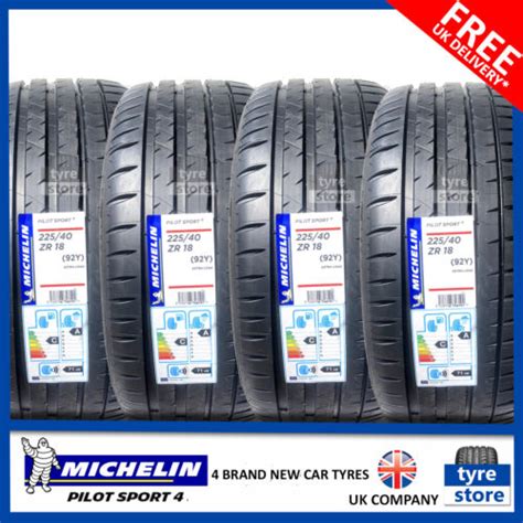 4X New 225 40 18 MICHELIN PILOT SPORT 4 92Y XL 225 40R18 2254018 4